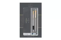 Parker Jotter Ballpoint + Fountain Pen Steel GT Set