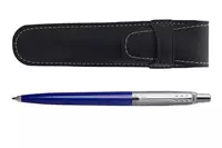 Parker Jotter Dark Blue Ballpoint &amp; Black Pen Pouch Set