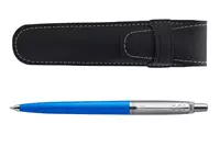 Parker Jotter Light Blue Ballpoint &amp; Black Pen Pouch Set