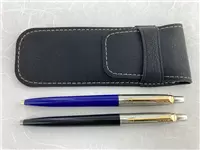 Parker Jotter Blue and Black GT + Pen Pouch Set