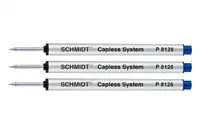 Retro 51 Short Capless Rollerball Refills 3 Pack Blue (Schmidt)