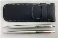 Verona Steel Ballpoint and Mechanical Pencil Set + Pen Pouch