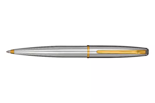 Aurora Style Chrome/Gold Trims Guilloche Ballpoint Pen