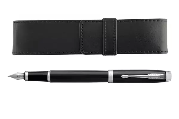 Parker IM Matte Black CT Vulpen + Penetui Set