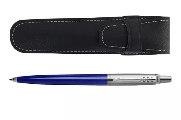 Parker Jotter Dark Blue Balpen & Zwart Etui Set