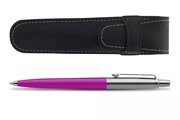 Parker Jotter 90s Purple Balpen & Zwart Etui Set