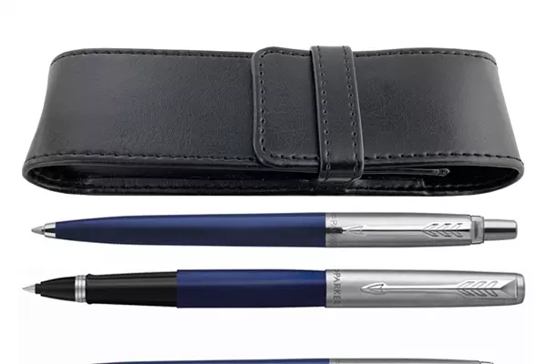 Parker Jotter Original Blue Rollerball+ Ballpoint + Penetui Set