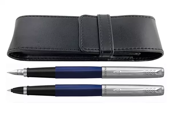 Parker Jotter Original Blue Vulpen + Rollerball + Penetui Set