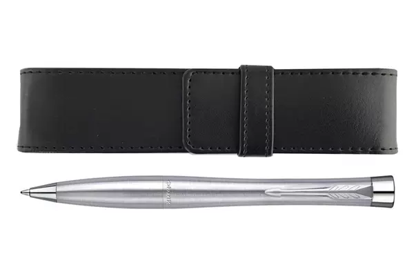 Parker Urban Classic Metro Metallic CT Balpen + Penetui Set