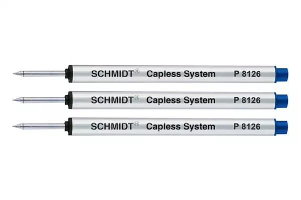 Retro 51 Short Capless Rollerball Refills 3 Pack Blue (Schmidt)