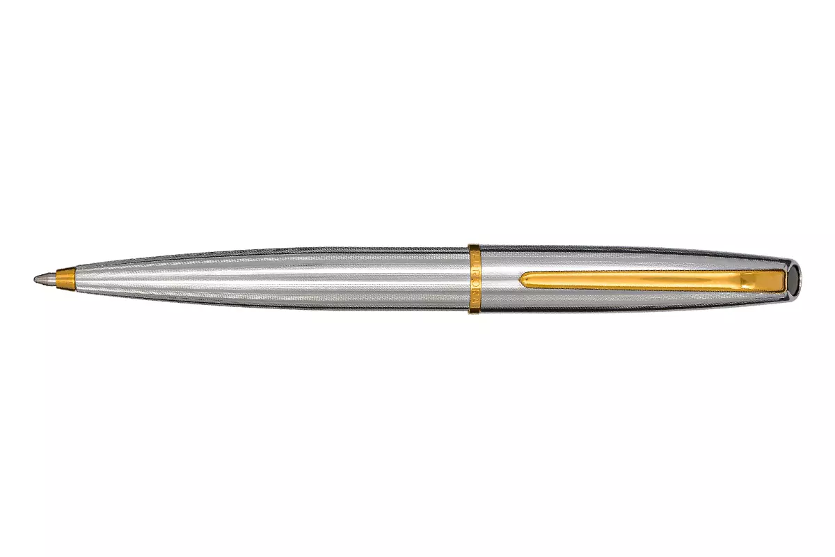 Aurora Style Chrome/Gold Trims Guilloche Balpen