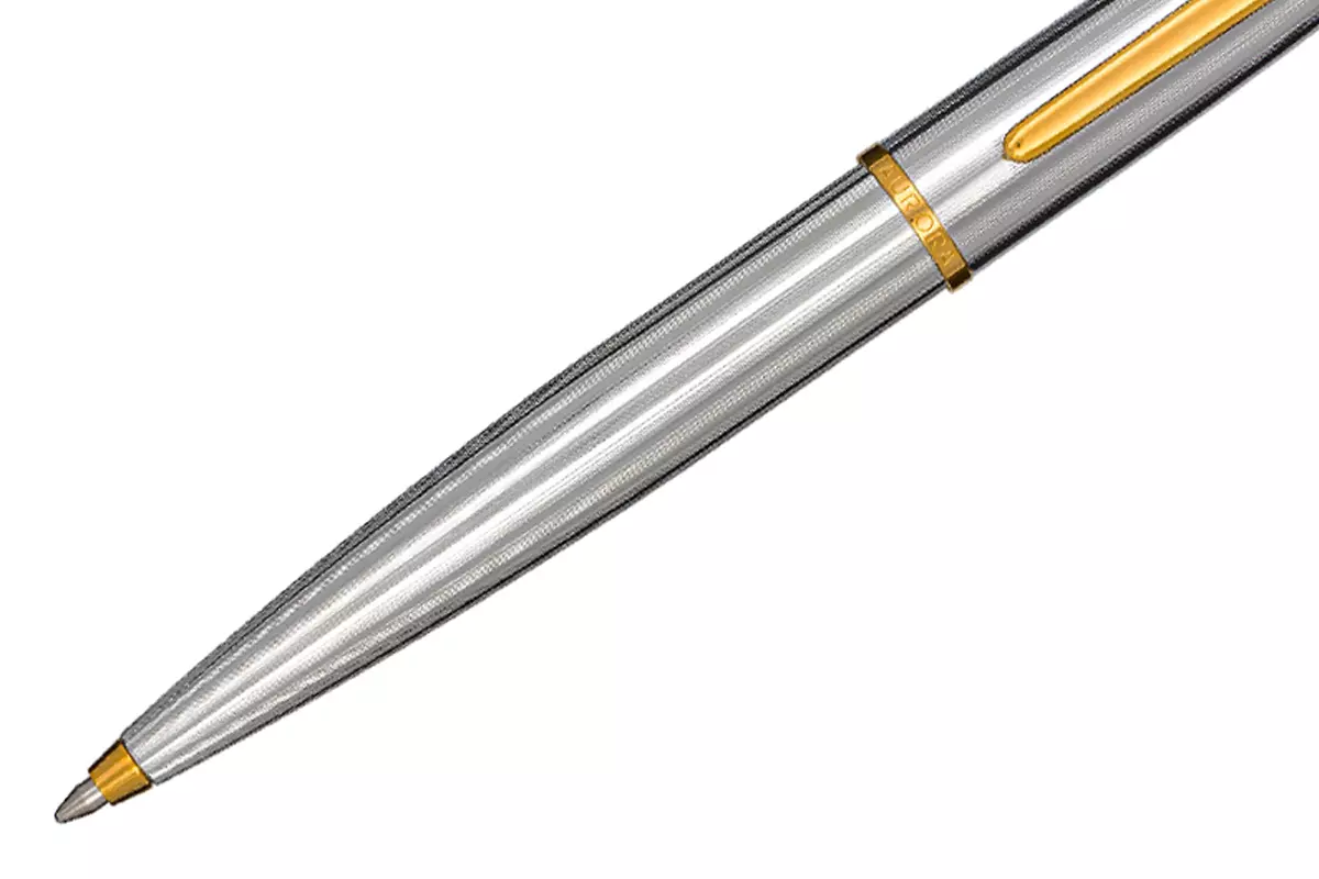 Aurora Style Chrome/Gold Trims Guilloche Balpen