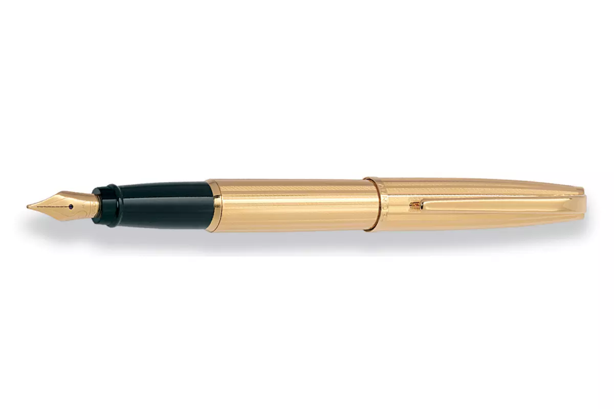 Aurora Style Guilloche Gold-Plated Fountain Pen