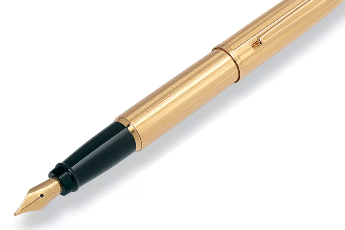 Aurora Style Guilloche Gold-Plated Fountain Pen