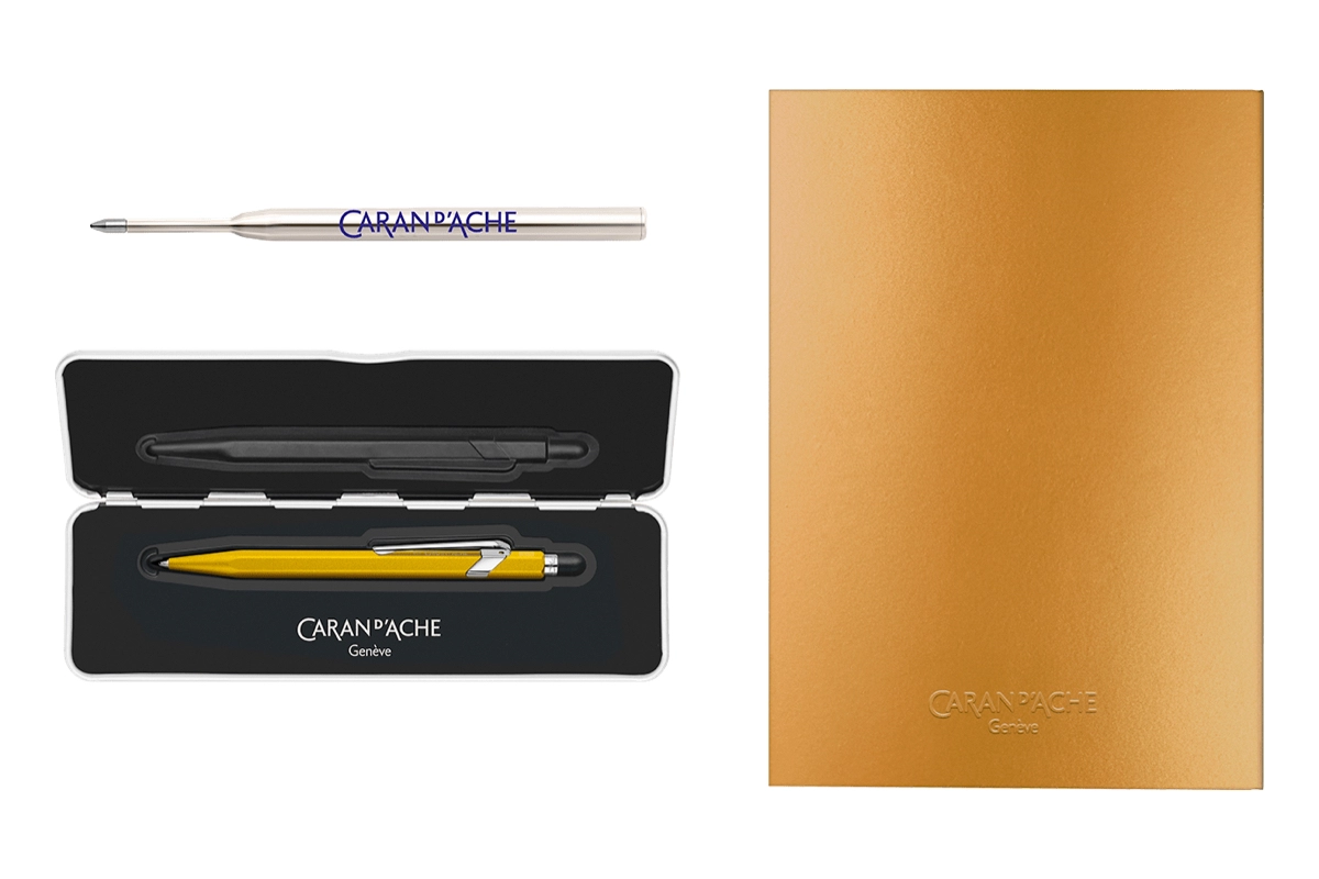 Een Caran d'Ache 849™ COLORMAT-X Yellow Set koop je bij Pengraveren.nl