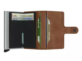 Secrid Miniwallet Vintage Cognac-Silver