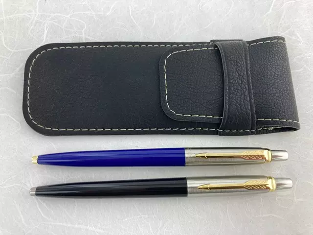 Parker Jotter Blue and Black GT + Penetui Set