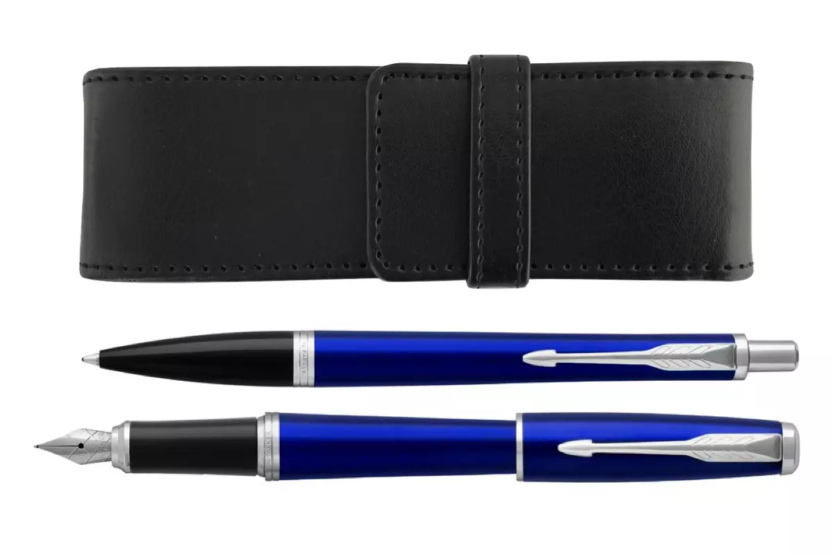 Parker Urban Night Sky Blue Fountain Pen + Ballpoint Pen + Pen Pouch Set